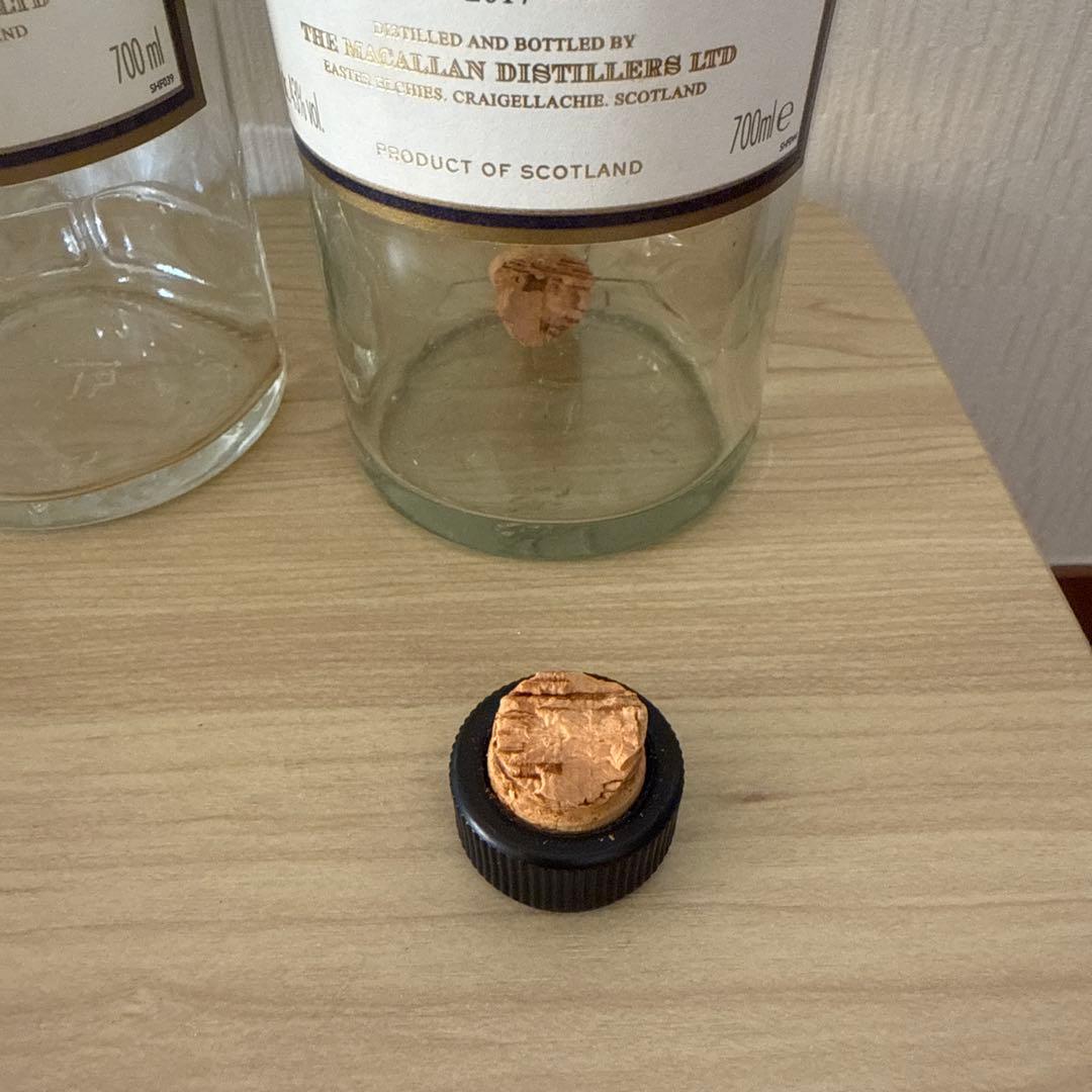 マッカラン18年　空瓶　未洗浄　コルク折れ　コルク栓違い　計5本