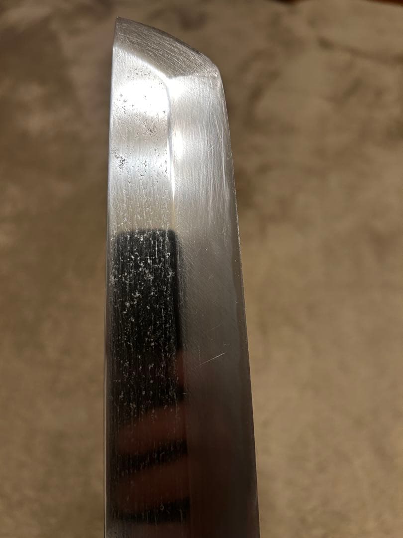 白二鋼　骨切り包丁　片刃　尺寸　約30cm