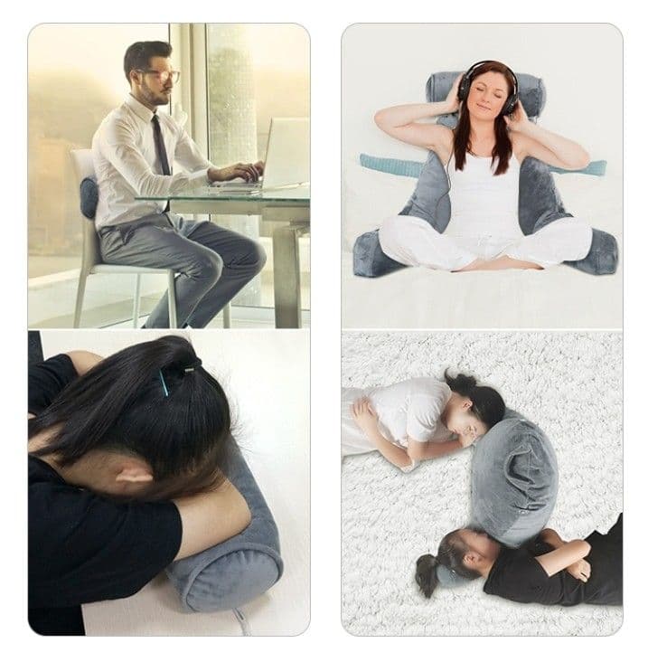 ✨２点セット❤背もたれクッション✨グレー❤ストレスフリー✨未使用❤送料込み✨