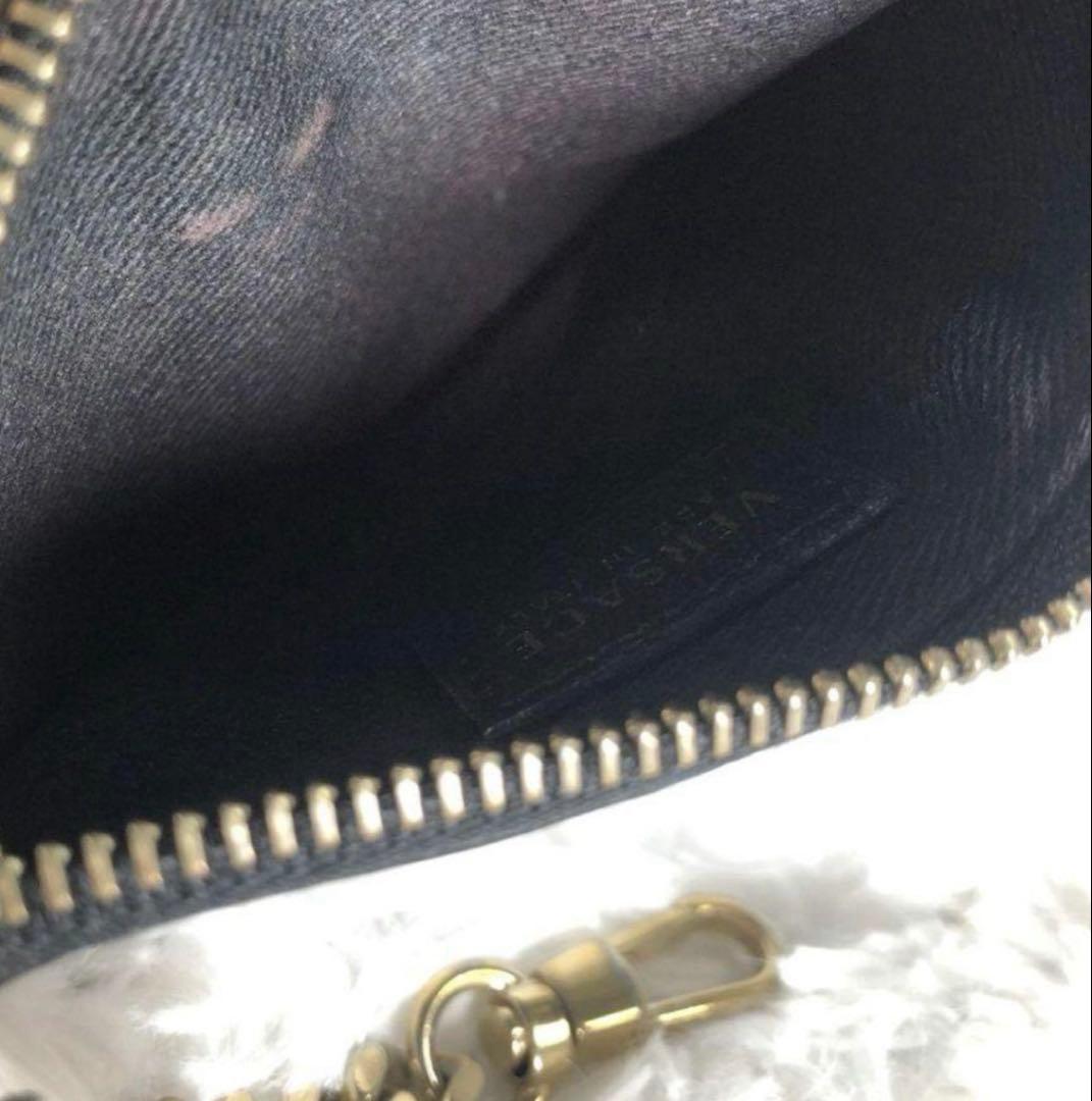 VERSACE ヴェルサーチ　メデューサ　レザー金チェーンストラップ 小銭入れ