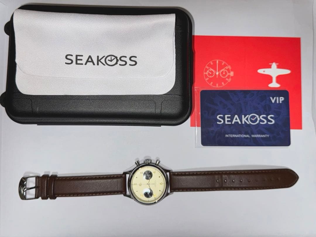 機械式クロノグラフ SEAKOSS 1963 38ミリ レトロ