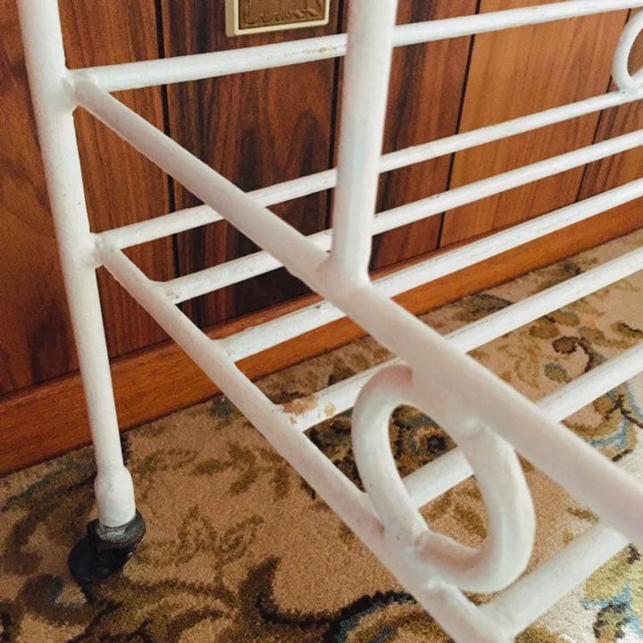 2段ラック　ベランダ棚　洋風レトロ