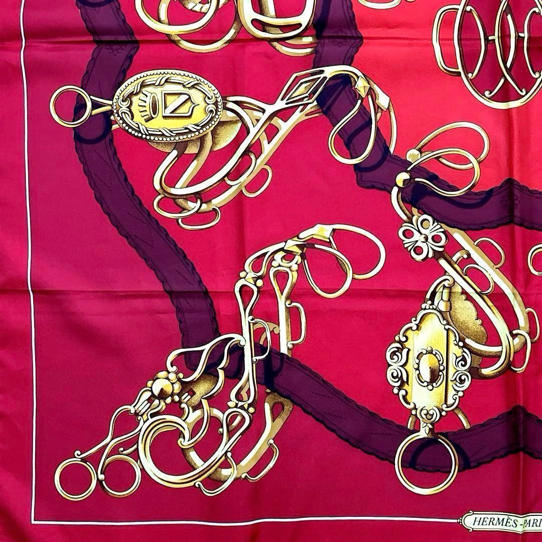 エルメス HERMES カレ90 スカーフ 紋章 レッド　ヴィンテージ