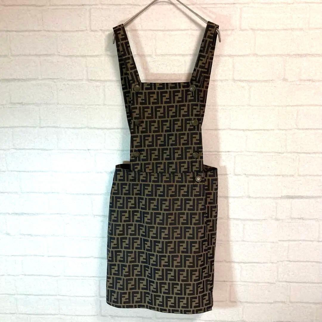 希少　FENDI ズッカ柄　サロペットワンピース