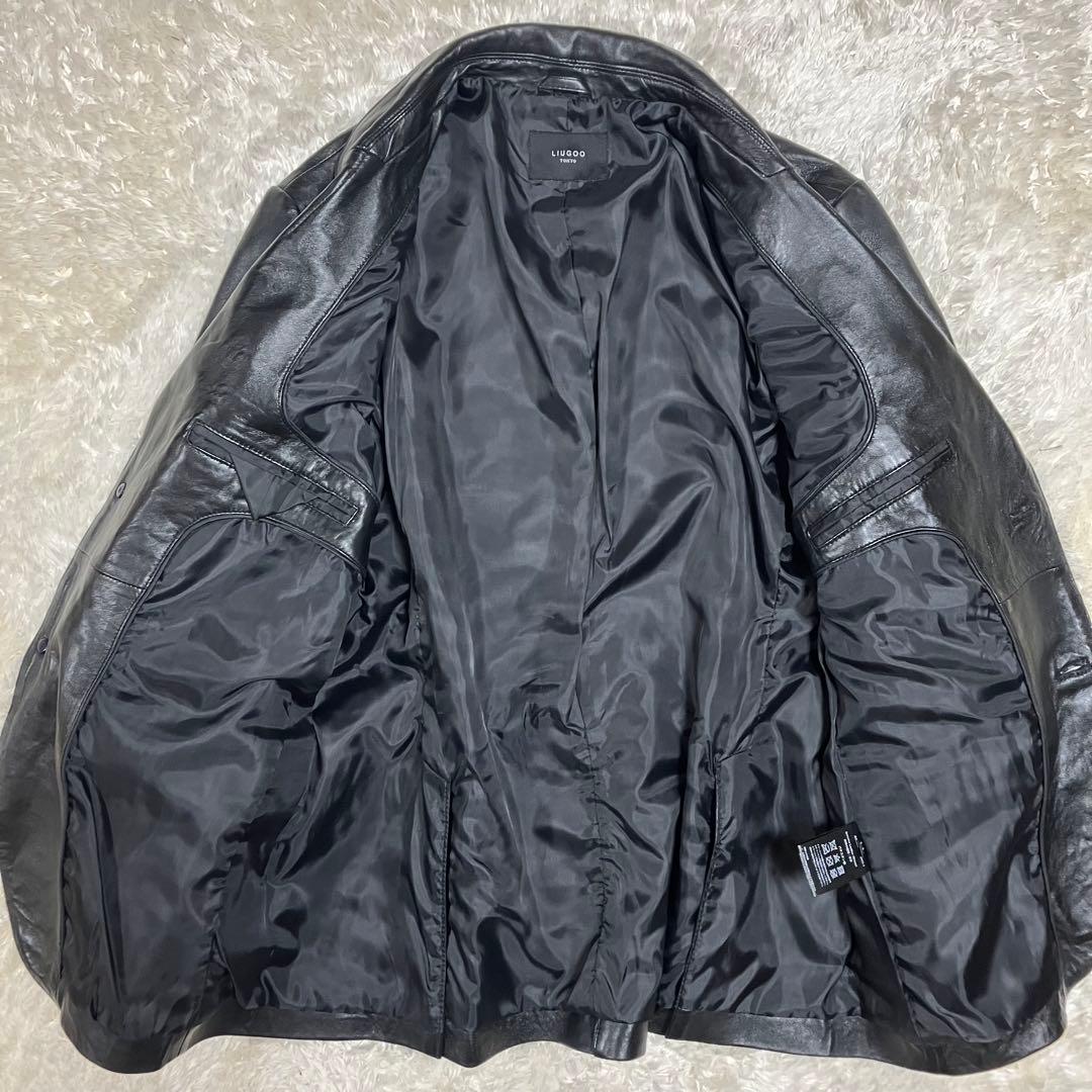 ミッシェル様LIUGOO LEATHERS テーラードジャケット　羊革　レザー