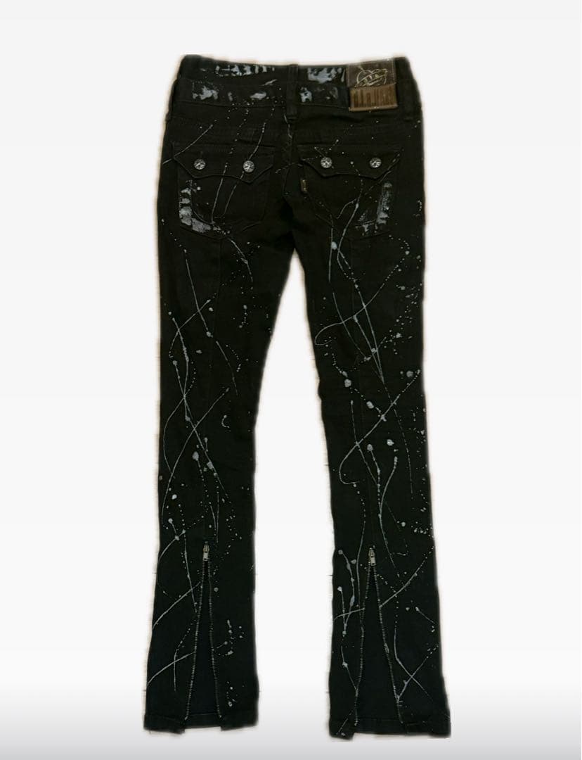 00s D.I.A. ブーツカット ダメージデニム 銀ラメ　 平成ギャル y2k