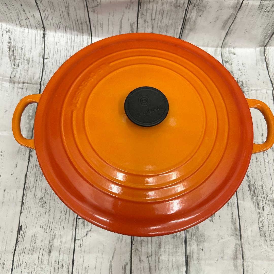 美品　使用5回ほど　ル・クルーゼ28cm 両手鍋　オレンジ