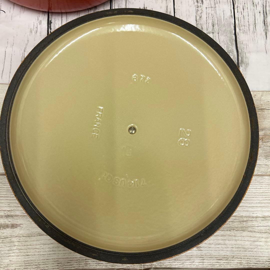 美品　使用5回ほど　ル・クルーゼ28cm 両手鍋　オレンジ