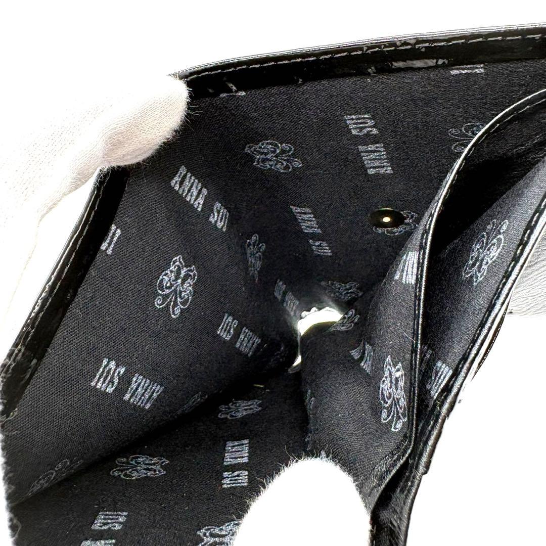 ANNA SUI アナスイ 三つ折り財布 がま口 バラ 蝶々