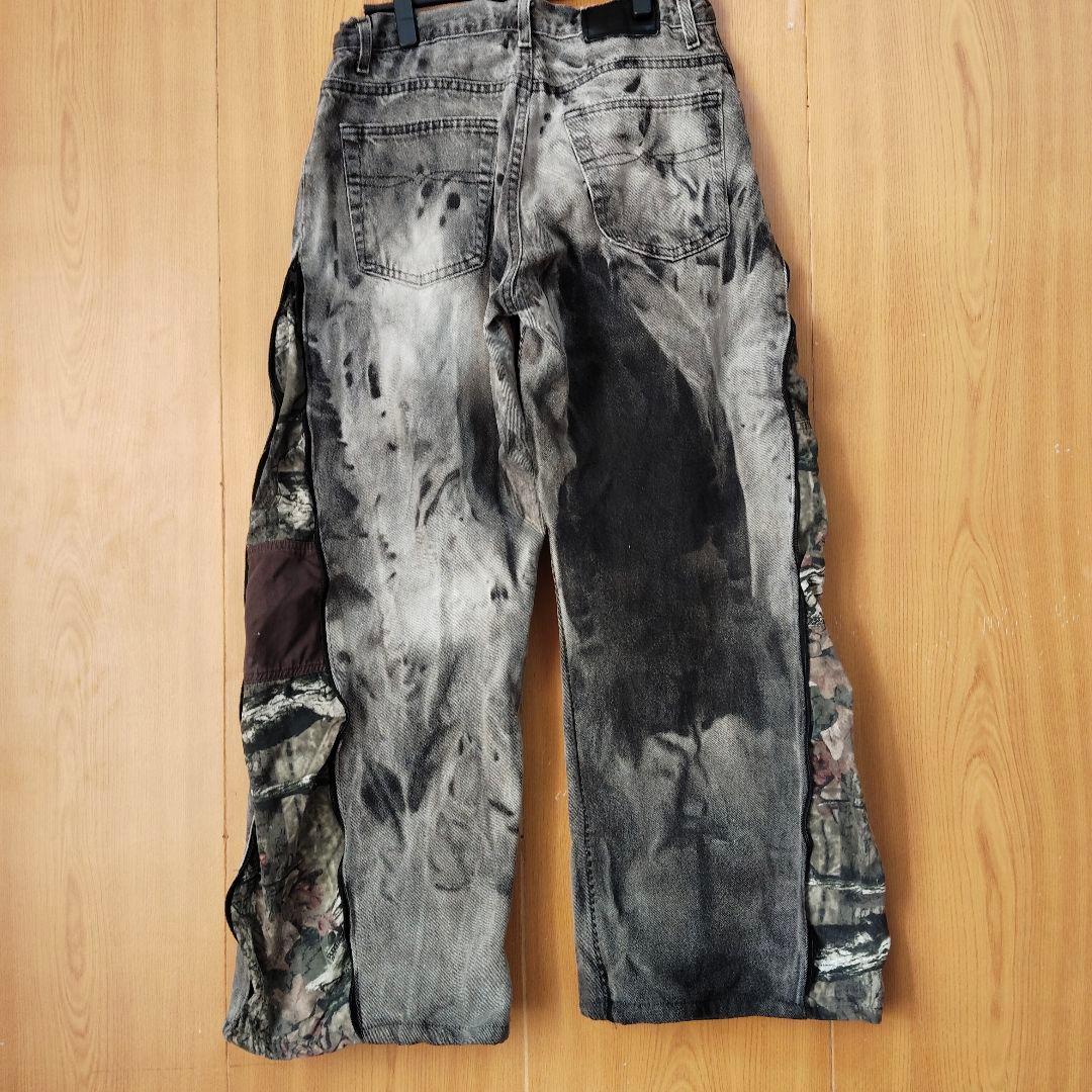 再構築　リアルツリー　リメイクデニムパンツ　ボロ