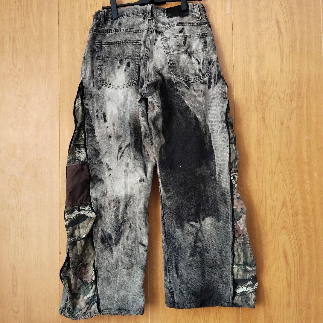 再構築　リアルツリー　リメイクデニムパンツ　ボロ