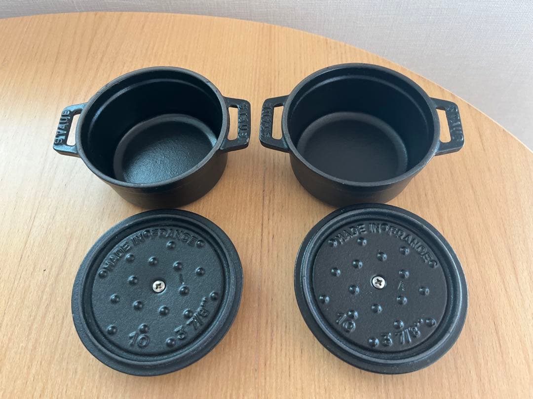 〈2個〉STAUB ストウブ COCOTTE ココット 10cm 黒 ブラック