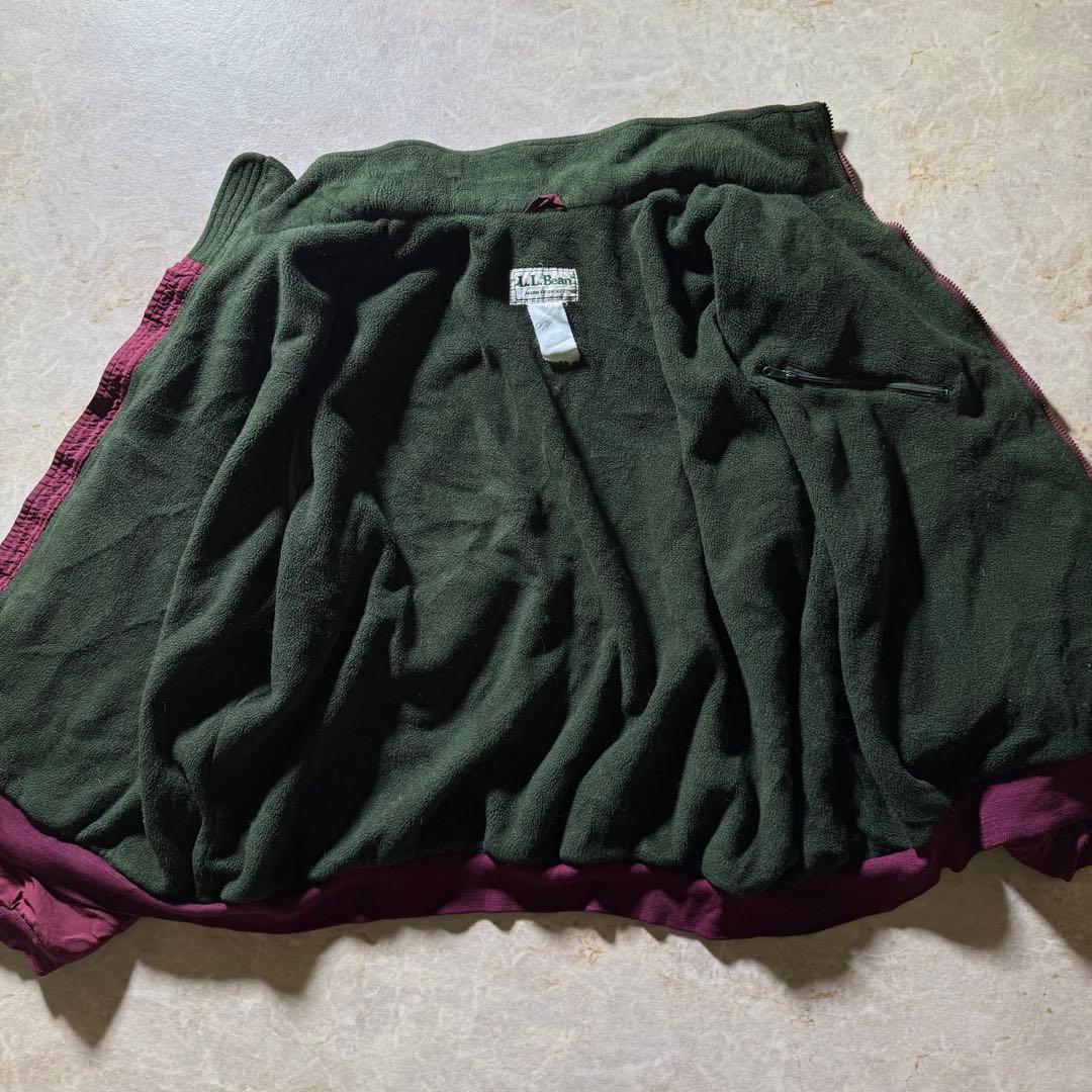 L.L.Beanウォームアップジャケット古着バーガンディCBOY当時物レア短丈