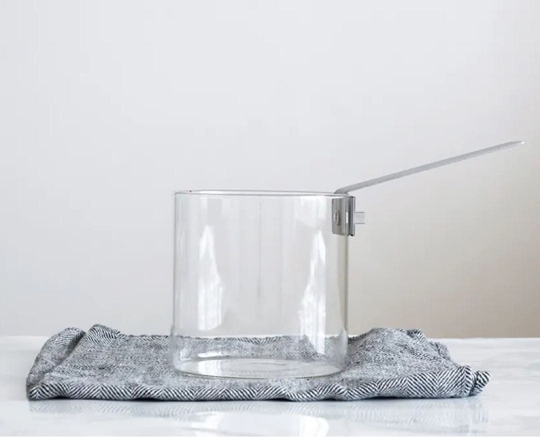 新品未使用☆イタリア製knindustrie THE KETTLEガラスの片手鍋