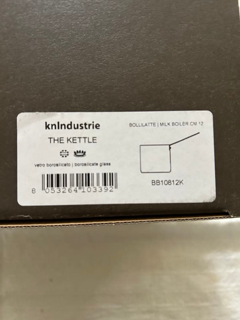 新品未使用☆イタリア製knindustrie THE KETTLEガラスの片手鍋