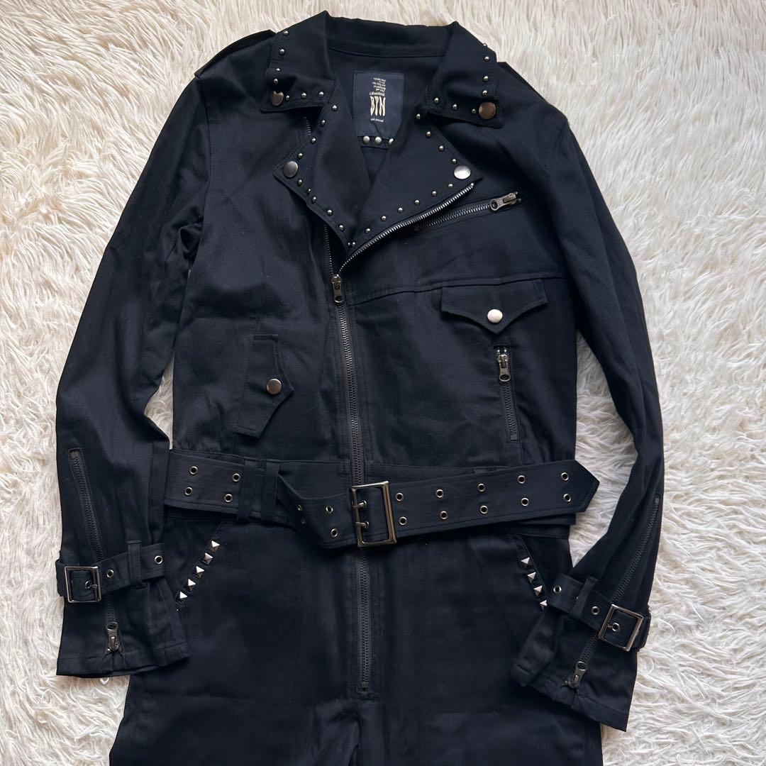 美品　ブラックピースナウ　BPN つなぎ　オーバーオール　スタッズ　y2k 黒