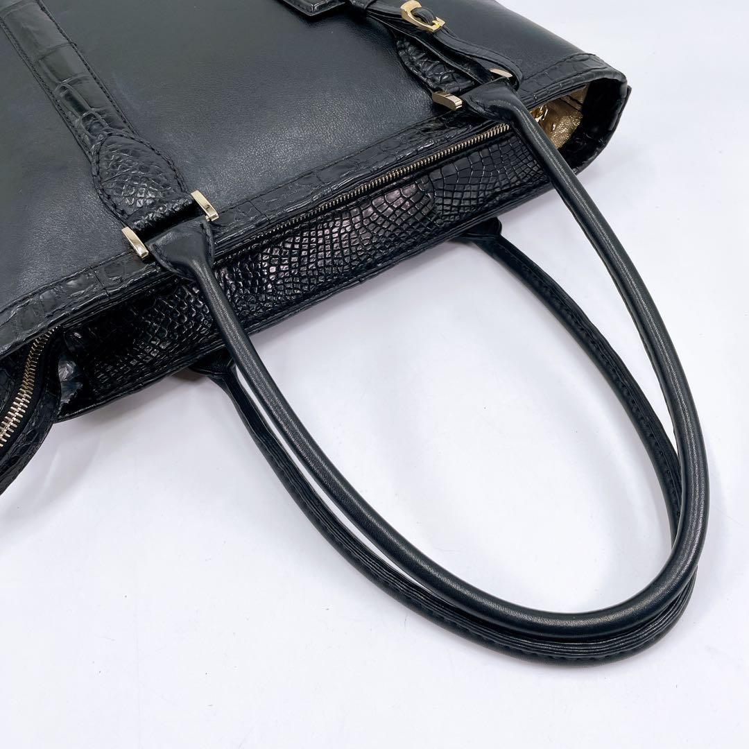 【伝説の一品】ZELE-PARIS ゼルパリ クロコダイル トートバッグ 肩掛け