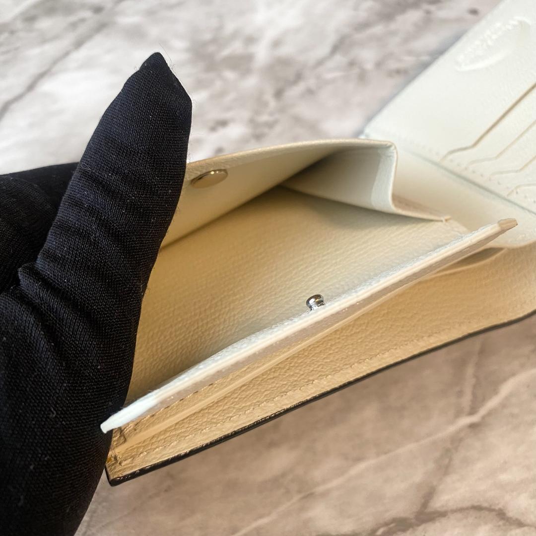 新品未使用【ラルコバレーノ】二つ折り財布 本革 メンズ ネイビー　2424