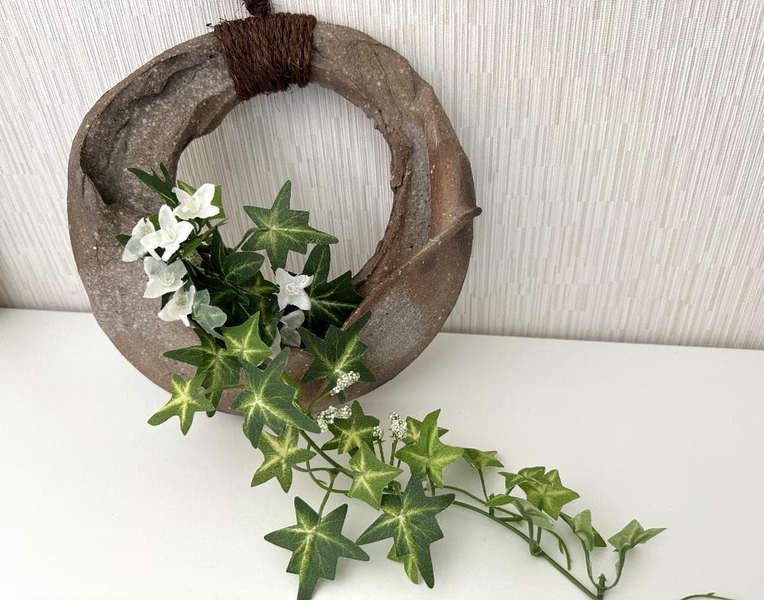 花器　陶器　花瓶　華道　生け花　いけばな　壁掛け　変形花器　花展 陶芸家