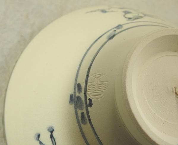 数茶盌 独楽型 七宝 唐子遊び 橋本永豊 茶碗 10個【未使用】