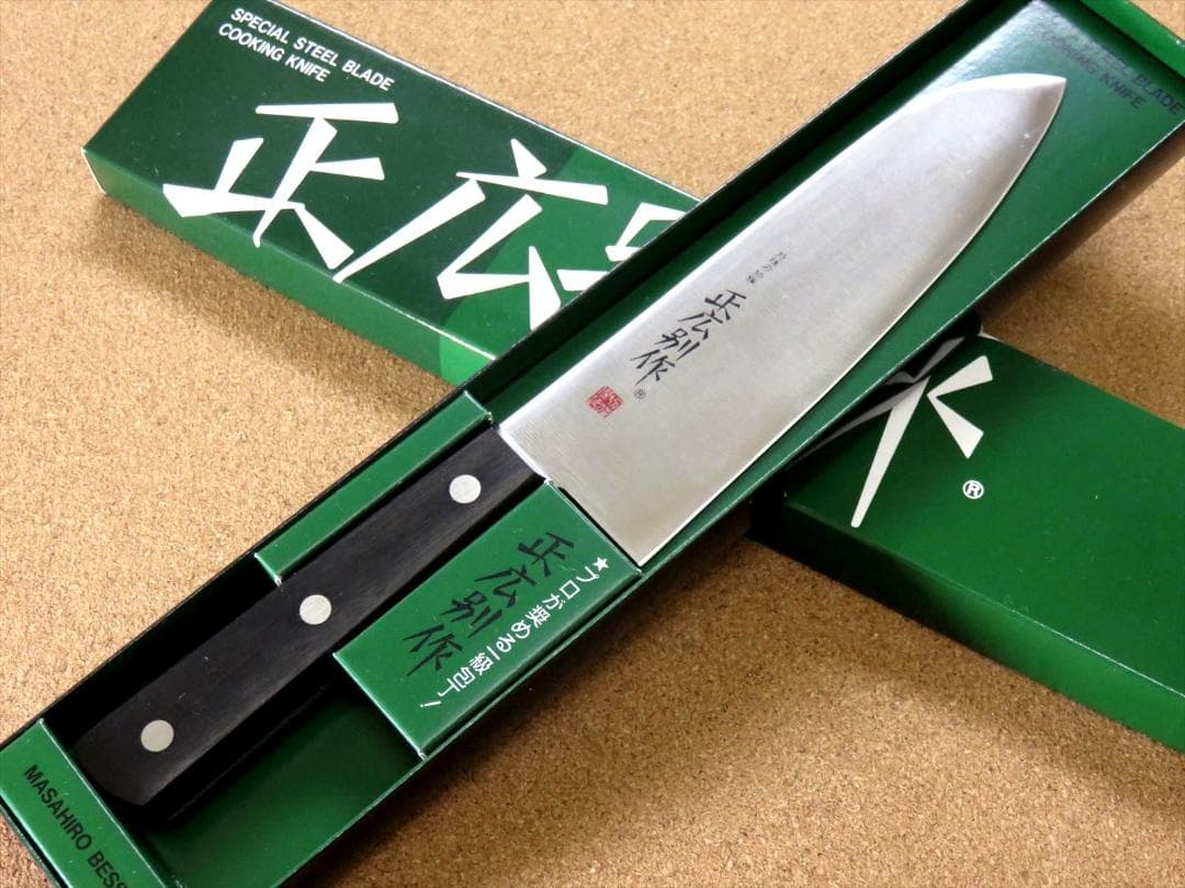 関の刃物 三徳包丁 170mm 正広別作 MV-85 モリブデン ハガネ 肉切り