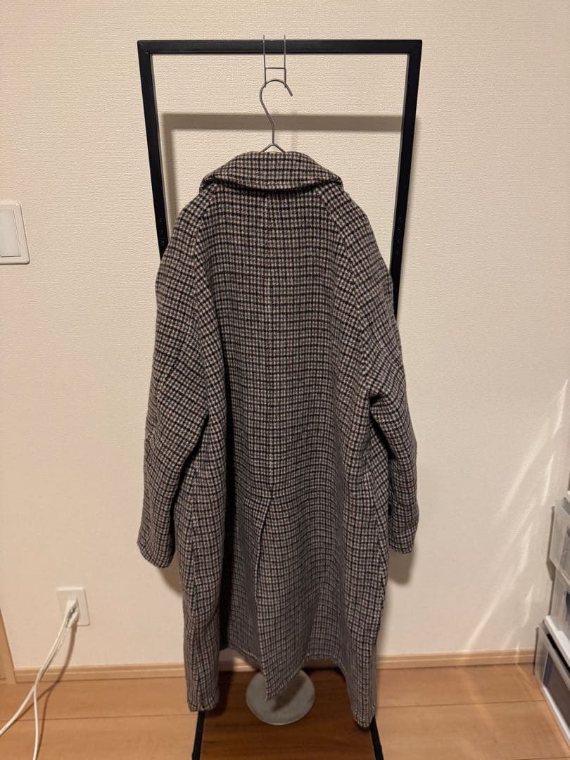 【定価4.1万】UNITED TOKYO チェックダブルフェイスバルカラーコート