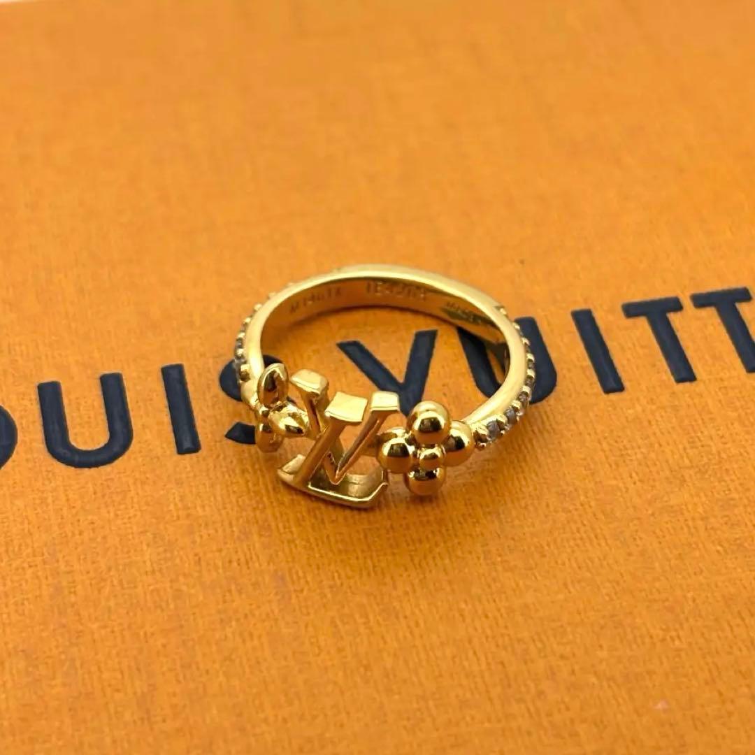美品　ルイヴィトン リング　アイコニック　LV ストーン ゴールド 6.5号