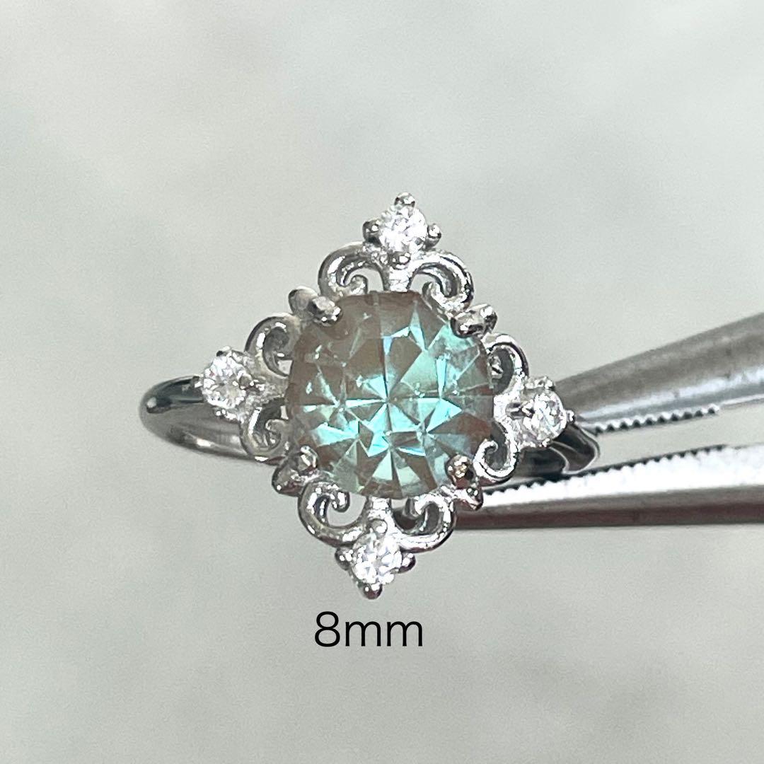 ヴィンテージサフィレット　ヴィクトリアンデザインシルバーリング 8mm