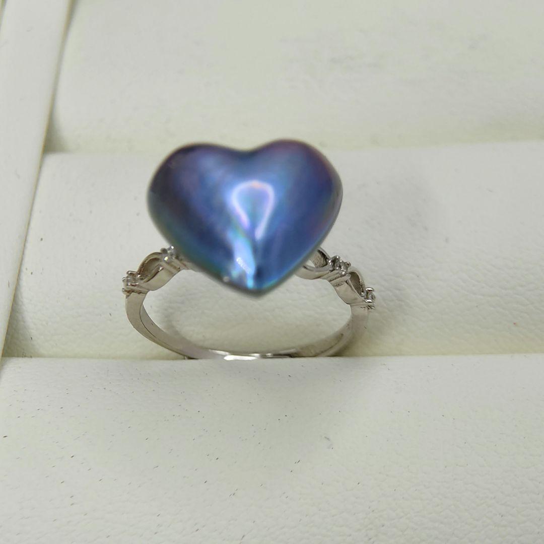 くっきー☆様ご確認用　本真珠　マベパール　濃いブルー3点セットブローチペンダント