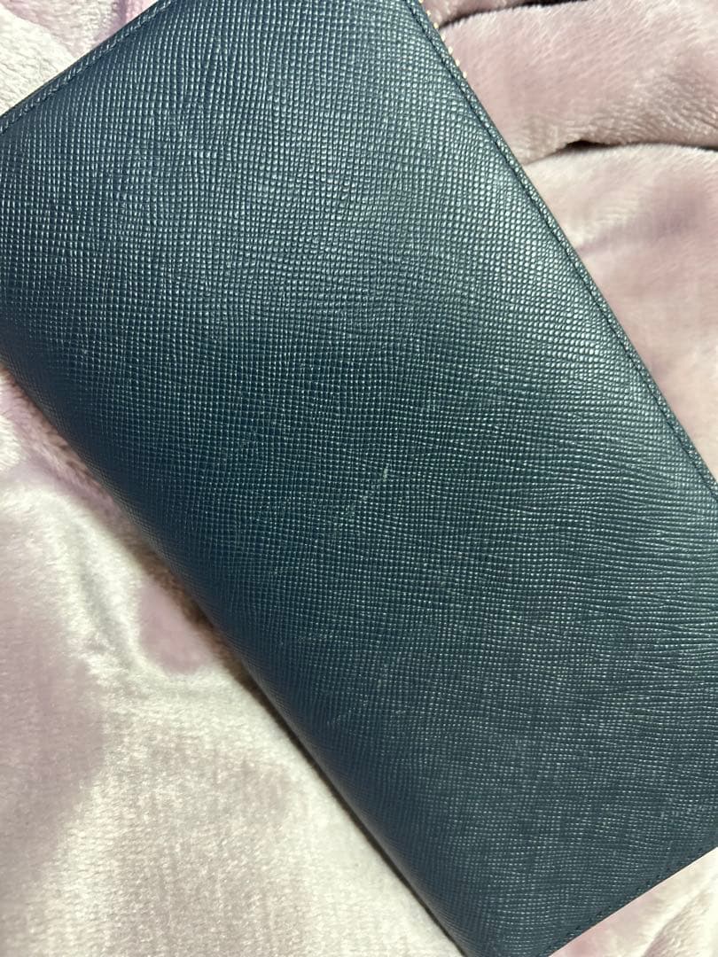 Paul Smith 長財布 ラウンドファスナージップストローグレインネイビー