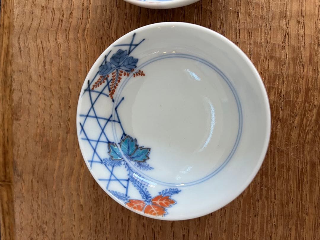 人間国宝　酒井田柿右衛門　13代　桐錦絵　豆皿　小鉢