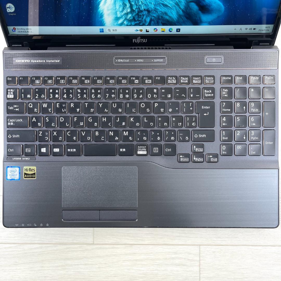 ゆらっと 富士通 第8世代 i7 新品SSD512＋HDD1T メモリ16