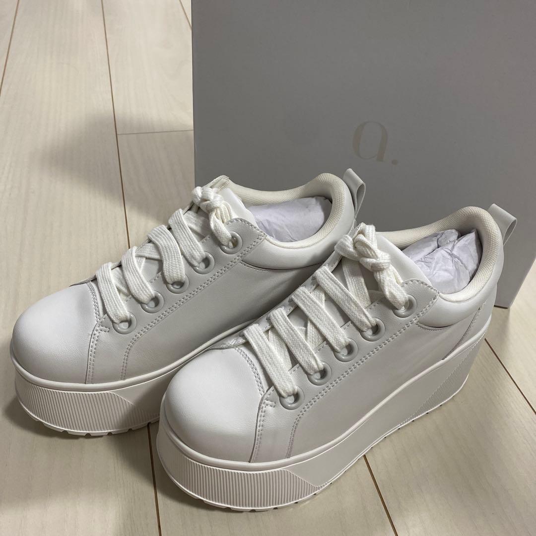 【新品】鈴木亜美さんプロデュース プラットフォーム 厚底 ホワイト Lサイズ