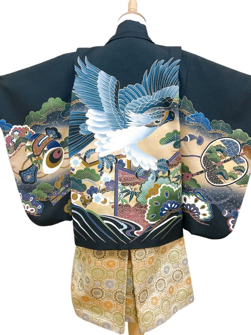 黒×ゴールド♡七五三　3歳　男の子　セット　一式　鷹