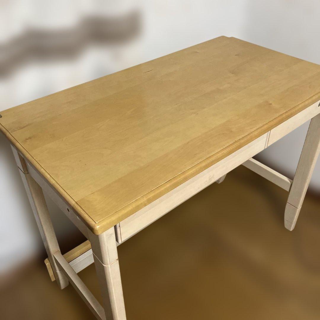 ナチュラルウッド 学習机 引き出し2段