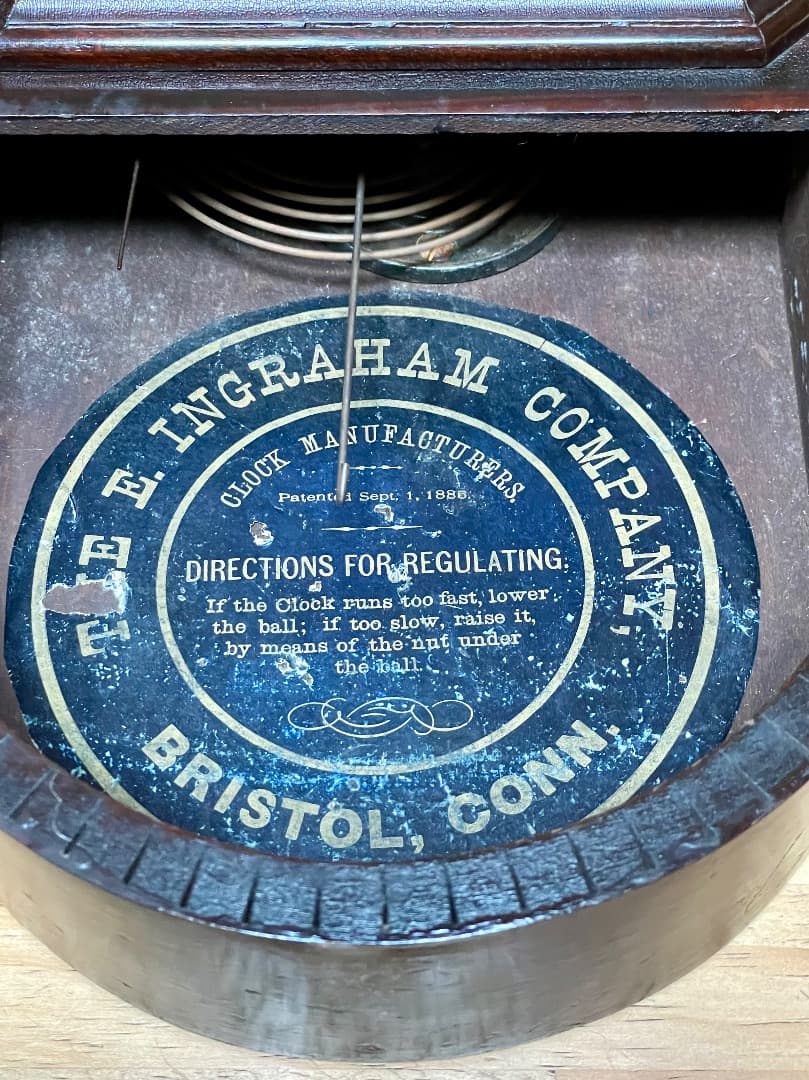 アンティーク アメリカ柱時計 INGRAHAM COMPANY製