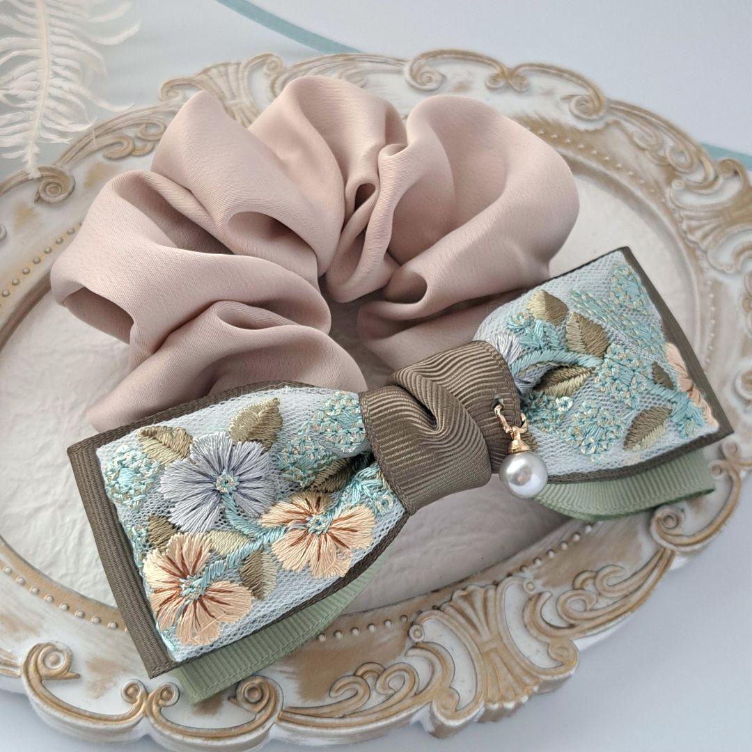 紅茶 様お取引中⭐3125⭐❣️大人可愛い華やかアクセ❣️オリジナル✴インド刺繍