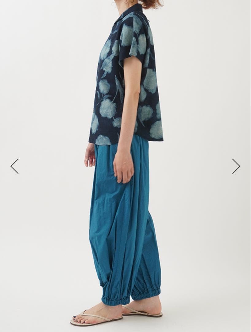 25SS パラスパレス　インディゴガーゼブラウス