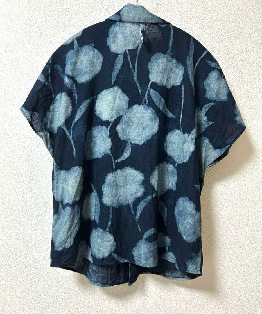 25SS パラスパレス　インディゴガーゼブラウス