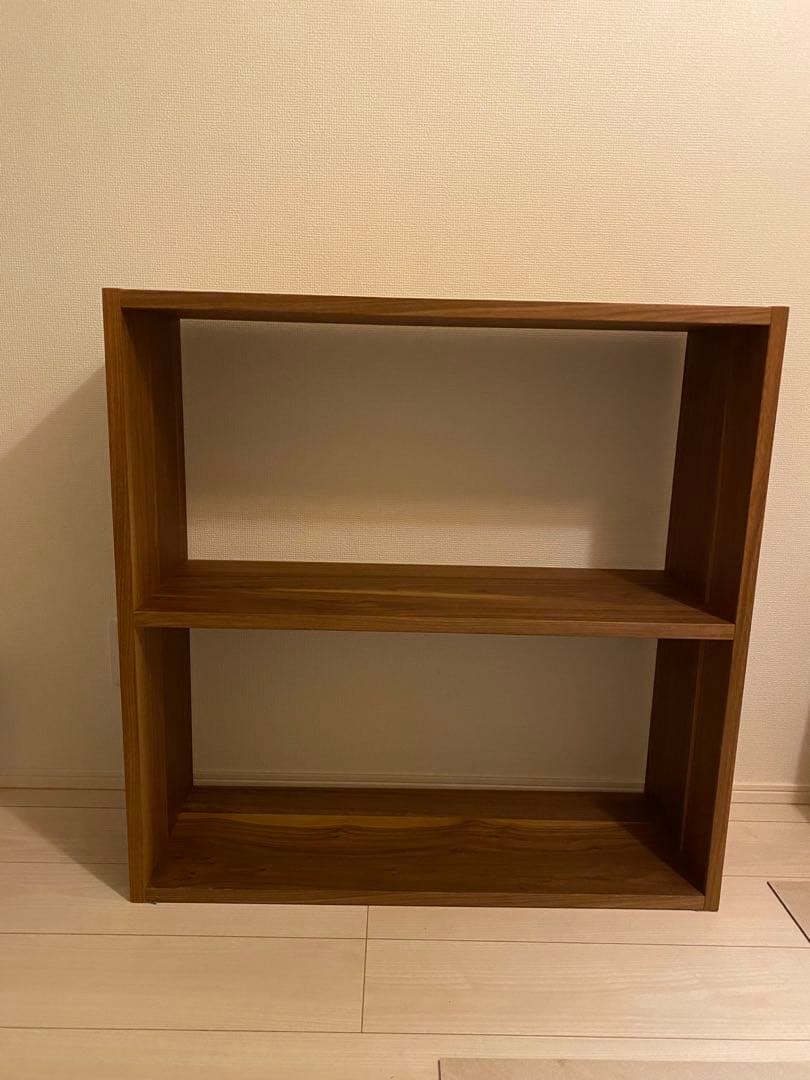 無印　ウォールナット　スタッキングシェルフ　２段