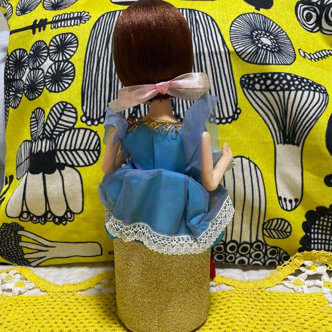 青いドレスの人形　昭和レトロ　ビンテージ物　オルゴール付き