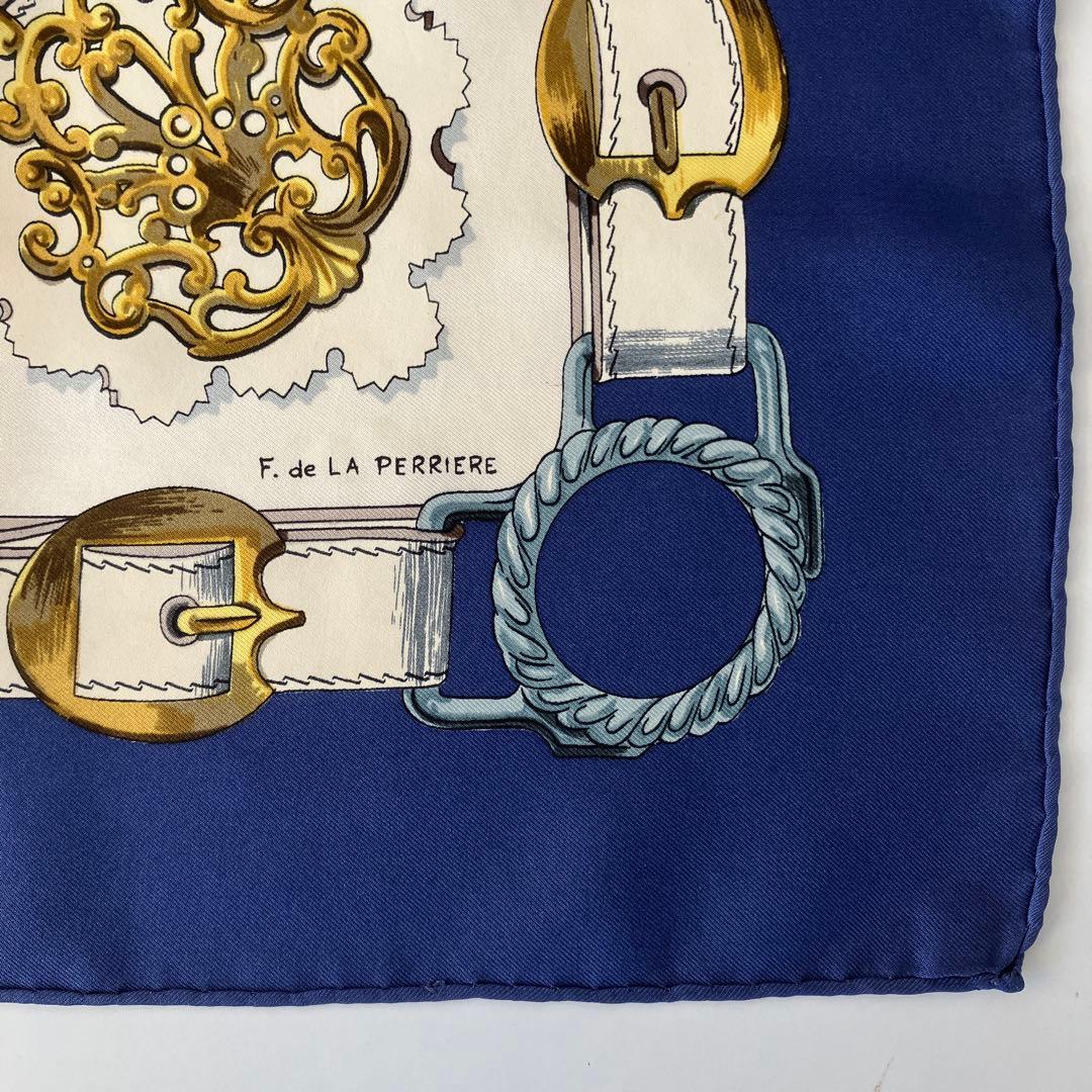 HERMES　エルメス　カレ90　大判スカーフ　銅細工　5434