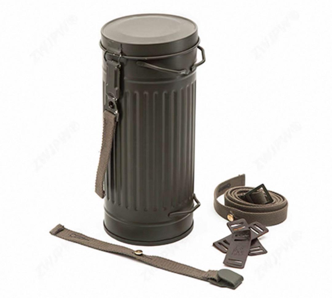 第二次世界大戦 ドイツ軍 1939型ガスマスクコンテナケース(レプリカ）サバゲー