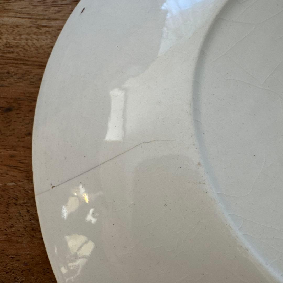 フランスアンティーク すずらん 金彩デザートプレート クレイユモントロー