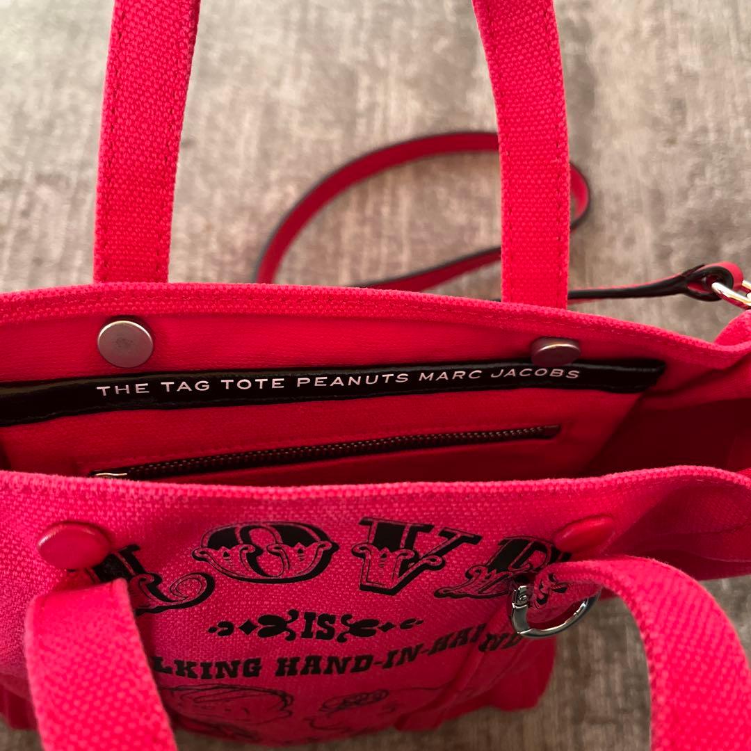 MARC JACOBS THE TAG TOTE PEANUTS ピンク