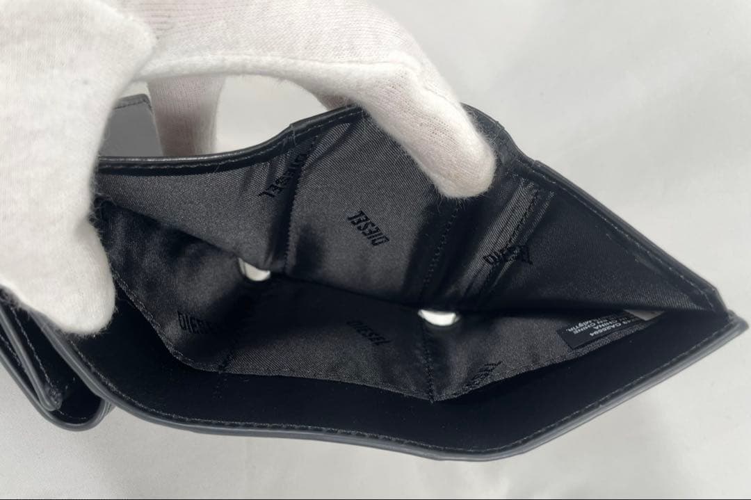 未使用に近い DIESEL ディーゼル 三つ折り財布 コンパクトウォレット
