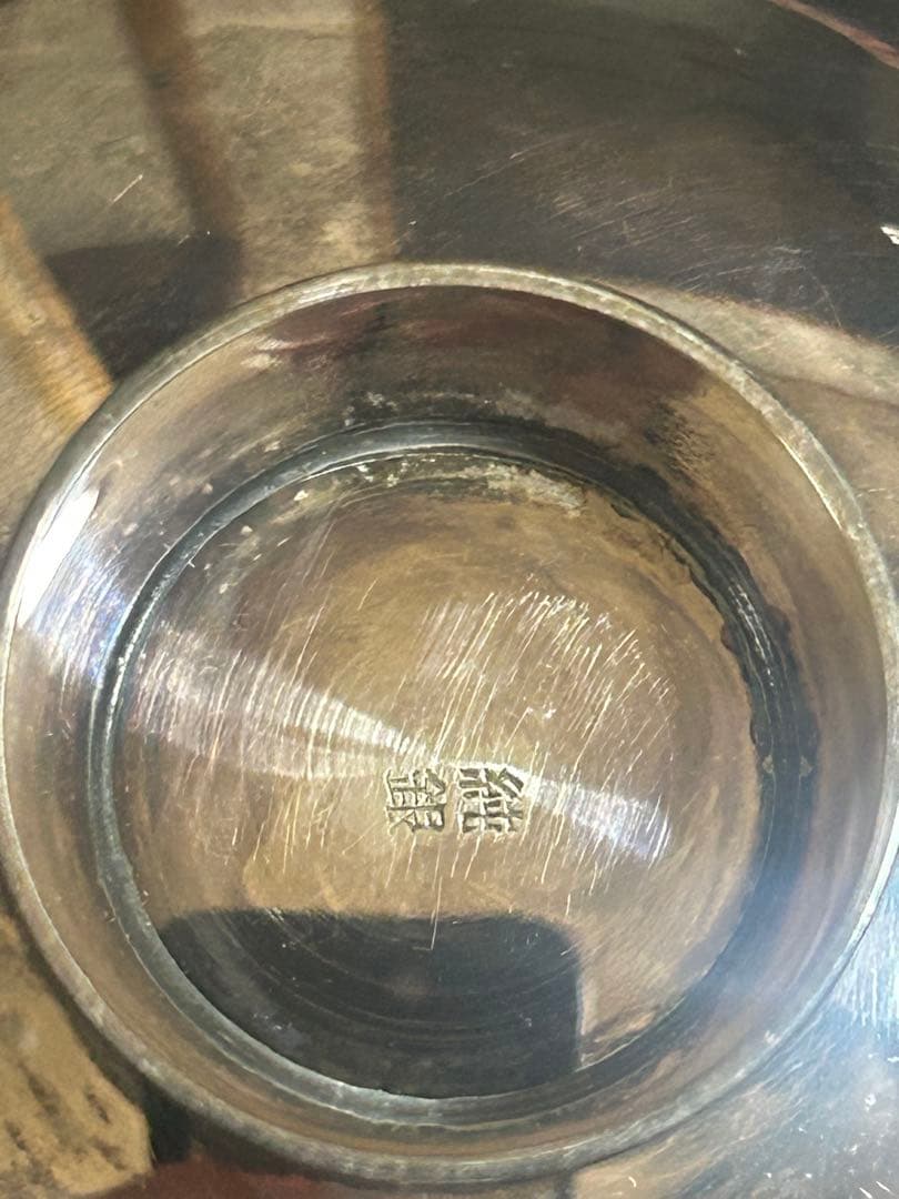 ガラス製丸型皿 木箱付き