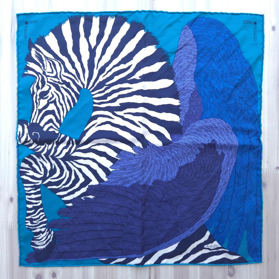 HERMES カレ45 ZEBRA PEGASUS ゼブラペガサス プチカレ