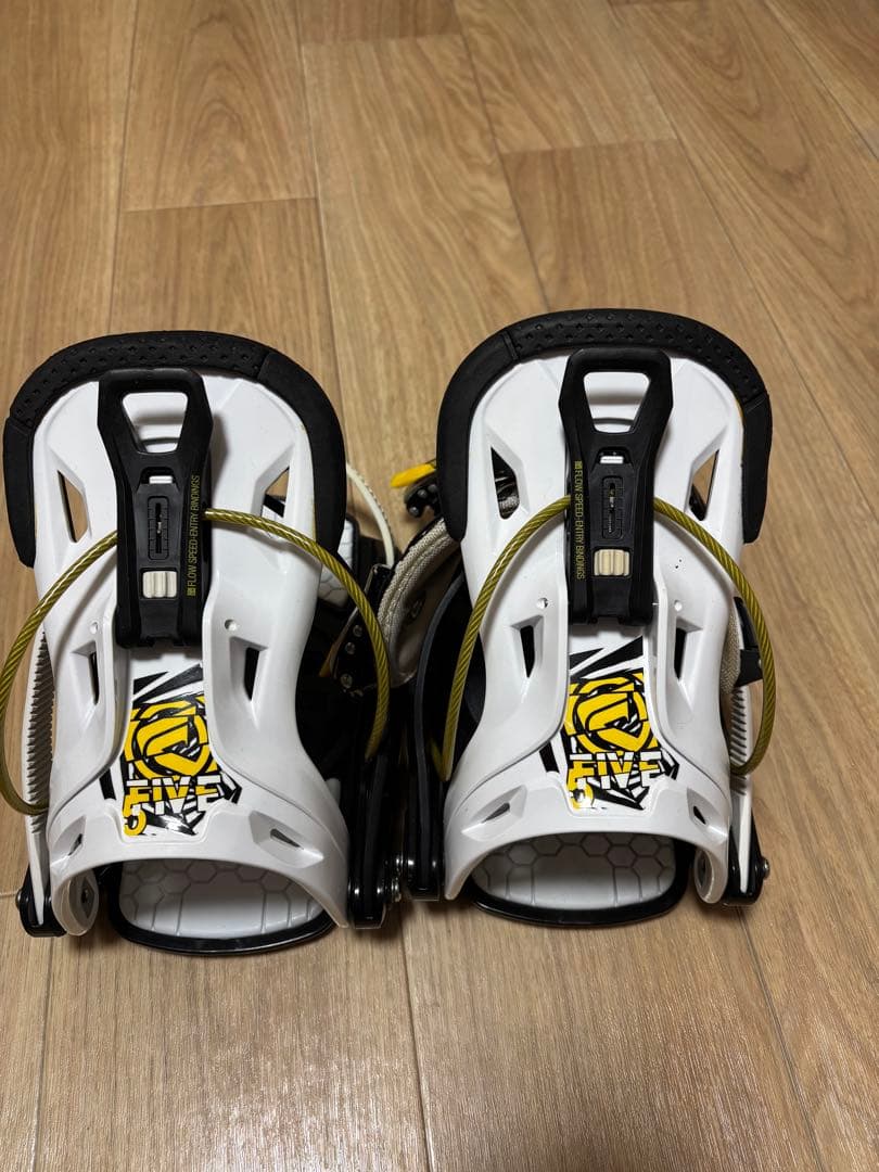 FLOW 5IVE スノーボードビンディング ホワイト/ブラック