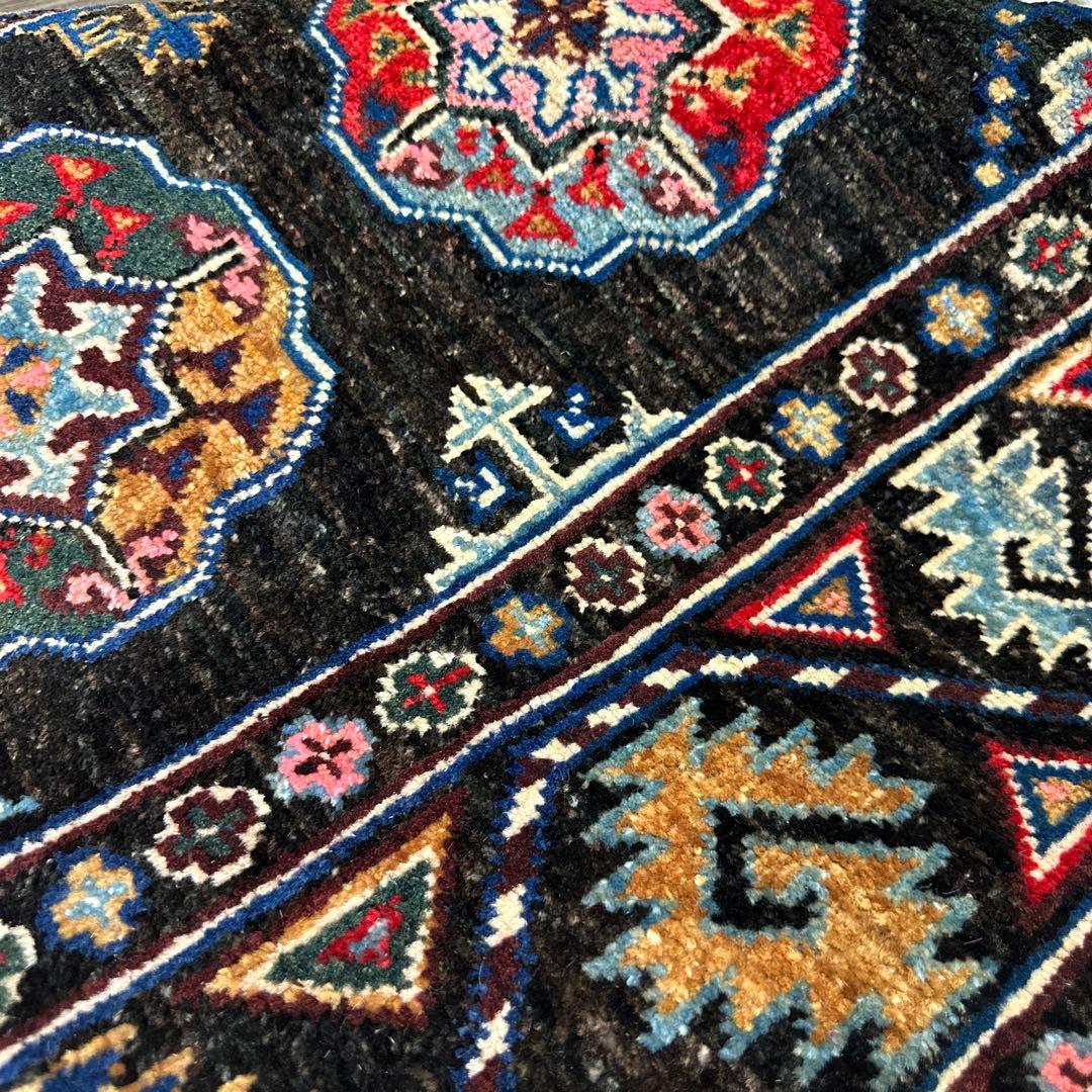 130x83cmトライバルラグアフガニスタン ガズニーウール手織り絨毯